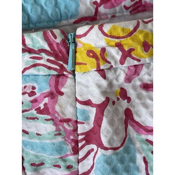 Lilly Pulitzer Women's Floral Shorts Size 2 Blue & Pink Pockets Cotton​​​ - Picture 7 of 10